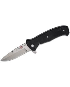 SUNAMK2202 image(0) - SUNEX AL Mar SERE 2020 G Assisted Open Liner Lock D2 3.6 Inch Satin Finish Plain Edge Talon Blade with G10 Handle Tactical Folding Knive - Black