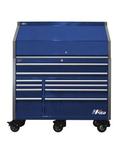 HOMHX07060102 image(0) - Homak Manufacturing HXL Pro Series 30" Deep 18-Drawer Roller Cabinet and Top Hutch Combo -Blue