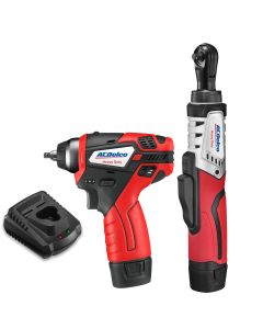 ACDARW12102-K7 image(0) - ACDelco ACDelco ARW12102-K7 G12 Series 12V Cordless Li-ion 1/4" Brushless Rachet Wrench & Impact Wrench Combo Tool Kit with 2 Batteries