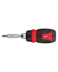 MLW48-22-2913 image(2) - Milwaukee Tool 8-in-1 Ratcheting Compact Multi-Bit Screwdriver