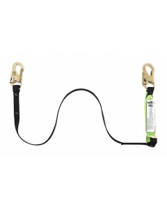 SRWV8104300 image(0) - PeakWorks Shock Absorbing Lanyards - Tear Pack 1&rdquo; Webbing -  Single Leg - Weight Capacity 130 to 310 Lbs - 6' - Adjustable