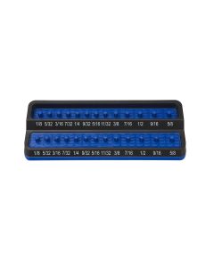 MTSPSH25S-BLU image(0) - Mechanic's Time Savers 1/4" SAE Peg Socket Holder - Blue