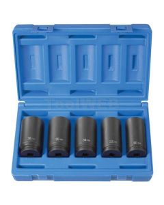 GRE1705SN image(0) - Grey Pneumatic 1/2" Drive 5 Piece Spindle Nut Set