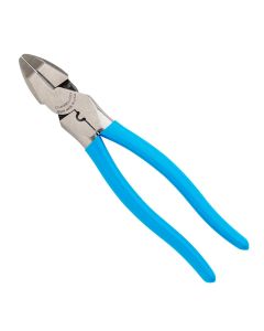 CHA369CR image(0) - Channellock 9.5-inch XLT Round Nose Linemen Pliers With Crimper 369CR