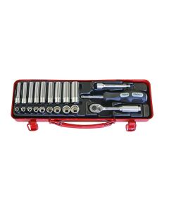 Ko-ken USA 2277A-12P 1/4 Sq. Dr. 21 Piece SAE 12-Point Socket Set  7/32-9/16