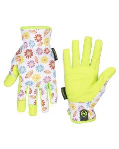 LEGGH201L image(0) - Legacy Manufacturing Flexzilla® Garden Utility Gloves, Synthetic Leather, Floral/ZillaGreen™, For Women, L
