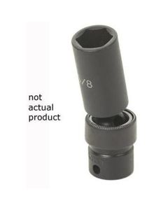 GRE1024UD image(0) - Grey Pneumatic 3/8" Drive x 3/4" Deep Universal Socket 6 Point - Black