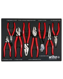 WIH34682 image(0) - WIHA Tools Set Includes - Mechanic"s Cutter 5" | Diagonal Cutters 5.5" | High Leverage Combination Pliers 9" | Angle Cutters 8" | Long Nose Pliers 6.3" | Long Nose Pliers 8" | BiCut Compound Cutters 8" | Cable Cutters 8"
