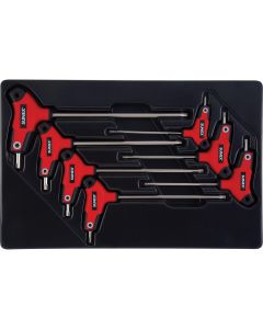 SUN9857T image(1) - SUNEX 7-Piece T-Handle, Star Hex Key Set
