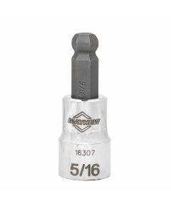 MAY16307 image(1) - Mayhew Mayhew 5/16-Inch SAE Ball Hex Short Insert Socket Bit, 3/8-Inch Drive