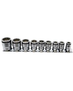 KKNRS2455AS-9 image(0) - Ko-ken USA 1/4 Sq. Dr. 12 point NUT GRIP Socket Set 7/32 - 9/16 - 9 pieces