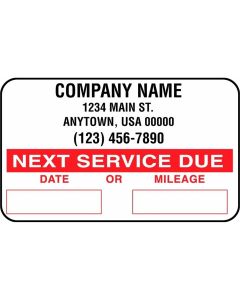 DOWSC1000 image(0) - John Dow Industries OIL CHANGE LABELS CUSTOM