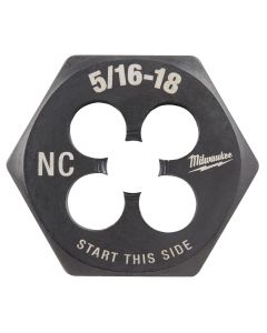 MLW49-57-5342 image(0) - Milwaukee Tool 5/16"-18 NC 1-Inch Hex Threading Die