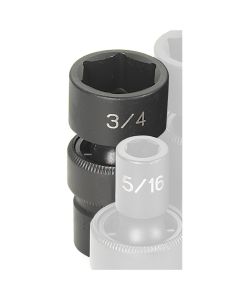 GRE1024U image(0) - Grey Pneumatic 3/8" Drive x 3/4" Standard Universal Socket