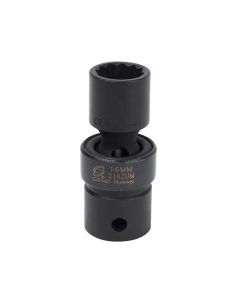 SUN216ZUM image(1) - SUNEX 1/2" Dr 16mm 12 Point Deep Universal Impact socket