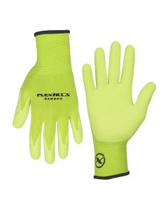 Legacy Manufacturing Flexzilla&reg; Bamboo Crinkle Latex Dip Gloves, ZillaGreen&trade;, For Women, L