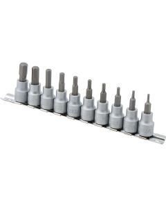 TITAN 10-PC 3/8" DR SAE HEX BIT SET