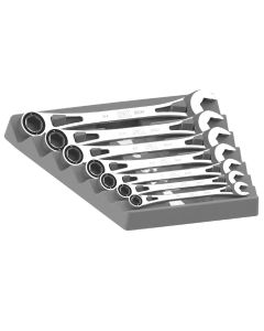 S K Hand Tools 7PC 3/8 to 3/4 RATCHET WRENCH X-FRAME SET