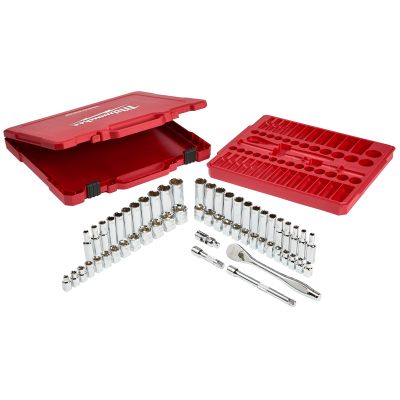 3/8" Dr 56pc Cl &agrave; cliquet et jeu de douilles SAE et mtrique