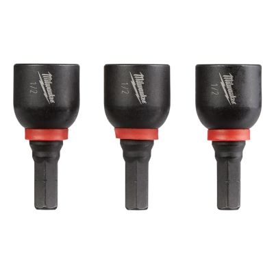 MLW49-66-4517 image(0) - Milwaukee Tool SHOCKWAVE Impact Duty 1/2&rdquo; Insert Magnetic Nut Driver 3PK