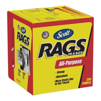 KIM75260 image(0) - Kimberly-Clark Scott Rags in a Box 200-ct, White