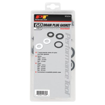 WLMW5234 image(0) - Wilmar Corp. / Performance Tool 60 Piece Drain Plug Gasket Assortment