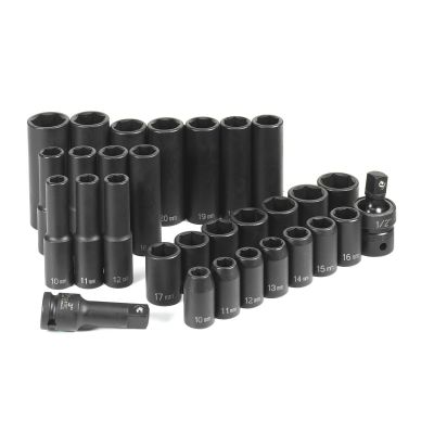 GRE1430MRD image(0) - Grey Pneumatic 1/2" Drive 30 Piece Standard/Deep Metric Set