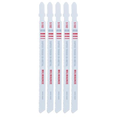 MLW48-42-5192 image(0) - Milwaukee Tool 5-1/4" 14 TPI Bi-Metal Jig Saw Blade (5 PK)