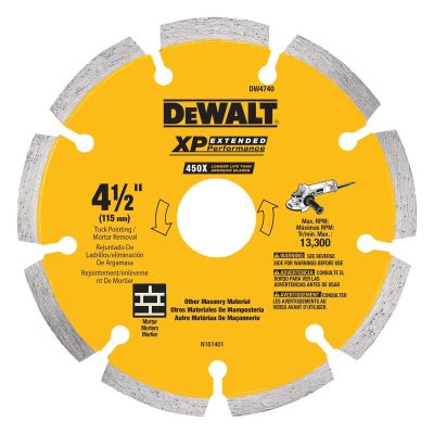 DWTDW4740 image(0) - DEWALT 4" x .250 XP Tuck Pointing Blade