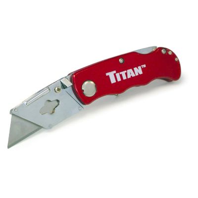 TIT11015 image(0) - Titan RED FOLDING POCKET UTILITY KNIFE