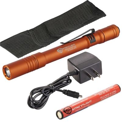 STL66147 image(0) - Streamlight Stylus Pro USB LED 350 Lumen Penlight with 120V AC Charge Cord - Color Orange