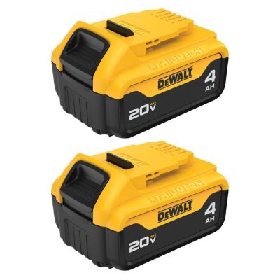 DWTDCB204-2 image(0) - DeWalt 20V MAX 4AH Battery - 2 Pack