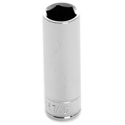 WLMW36314 image(0) - Wilmar Corp. / Performance Tool 1/4" Drive 7/16" 6pt Deep Socket