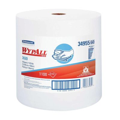 KIM34955 image(0) - Kimberly-Clark WYPALL X60 WIPERS WHITE JUMBO ROLL KREW 500