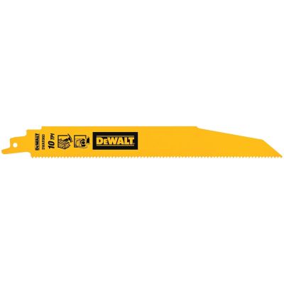DWTDWAR960 image(0) - DEWALT 9" 10 TPI Demolition Bimetal Reciprocating Saw Blades (5 Pack)