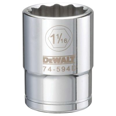 DWTDWMT74594OSP image(0) - DEWALT Dwmt 12Pt 3/4In Dr Skt 1-1/16 SAE