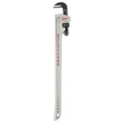 MLW48-22-7213 image(1) - Milwaukee Tool 10L Aluminum Pipe Wrench with POWERLENGTH Handle