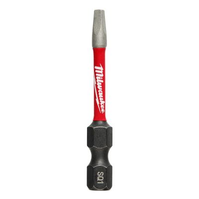 MLW48-32-4771 image(0) - Milwaukee Tool SHOCKWAVE 2&rdquo; Impact Square Recess #1 Power Bits (Bulk 25)