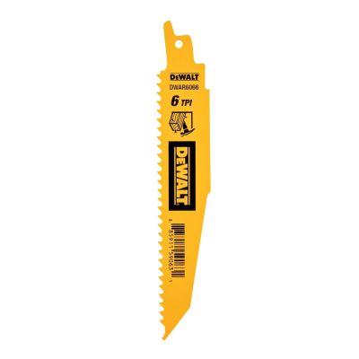 DWTDWAR6066-15 image(0) - DEWALT 6IN 6TPI Demo Reciprocating Blade 15-CT