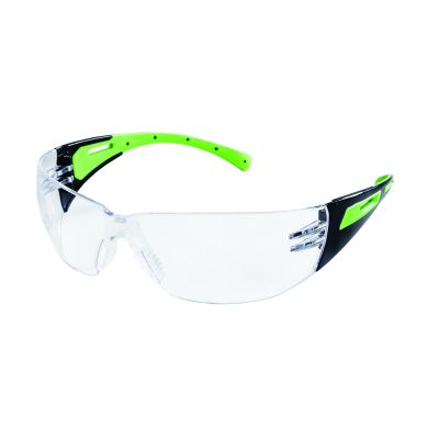 SRWS71100 image(0) - Sellstrom Safety Glasses - XM300 Series - Clear Lens - Black/Green Frame - Hard Coated