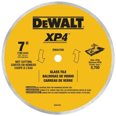 DWTDWA4768 image(0) - DEWALT Continuous Rim Glass Tile Blade, 7"