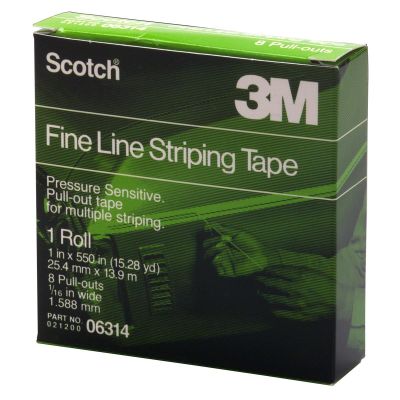 MMM6314 image(0) - 3M STRIPING TAPE SCOTCH FINE LINE PAINT 1/16" & 3/32"