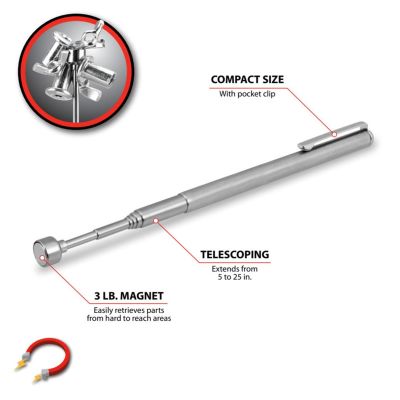 WLMW3301 image(1) - Wilmar Corp. / Performance Tool Telescoping Magnetic Pickup Tool