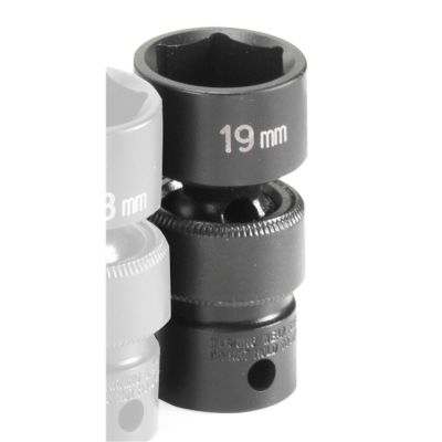 GRE1019UM image(0) - Grey Pneumatic 3/8" Drive x 19mm Standard Universal Socket