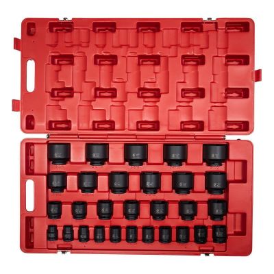 SUN4696 image(0) - SUNEX 3/4" Drive 29 Piece SAE Impact Socket Set