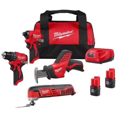 MLW3494-24 image(0) - Milwaukee Tool M12 Subcompact Brushless 4-Tool Combo Kit