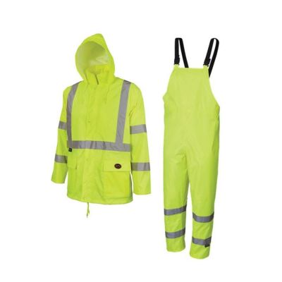 SRWV1080360U-XL image(0) - Pioneer 150D Oxford Poly/PVC Waterproof Rainsuit  - Color:  Hi-Viz Yellow/Green  - Size: XL