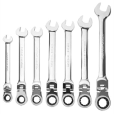 WLMW30637 image(0) - Wilmar Corp. / Performance Tool 7 Piece Met Flex Head Ratcheting Wrenches
