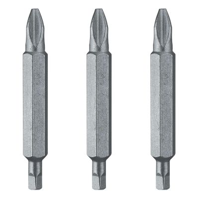 DWTDW2215 image(0) - DEWALT #2 Phillips And #2 Square Recess Double Ended Screwdriver Bit (3-Pack)