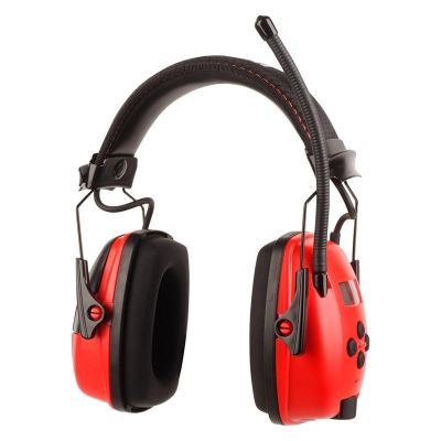 UVXRWS-53012 image(0) - Uvex Sync Digital AM/FM/MP3 Radio Earmuff, Red/Black - RWS-53012